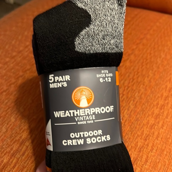 Weatherproof 5 Pair Outdoor Crew Socks - Picture 1 of 2